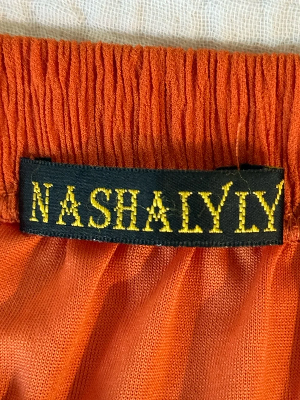 Nashalyly Rust Orange Tiered Boho Maxi Skirt, size small - Picture 3 of 6